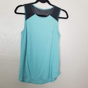 North Face Green/Black Open Back Workout Tank S